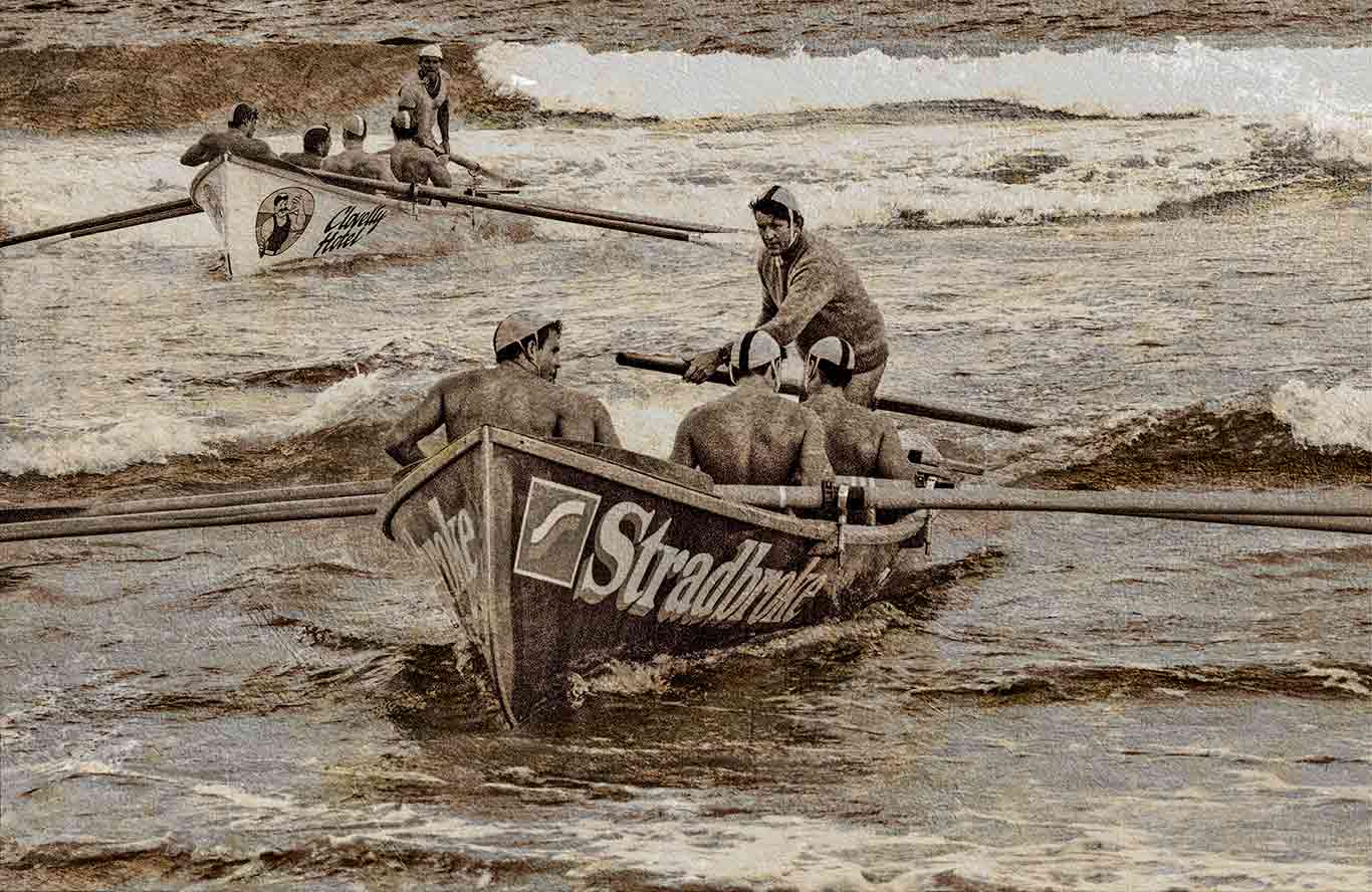 Rowing Team coming back, Bondi Beach, Australia